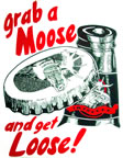 grab a moose and get loose moosehead bear vintage t-shirt